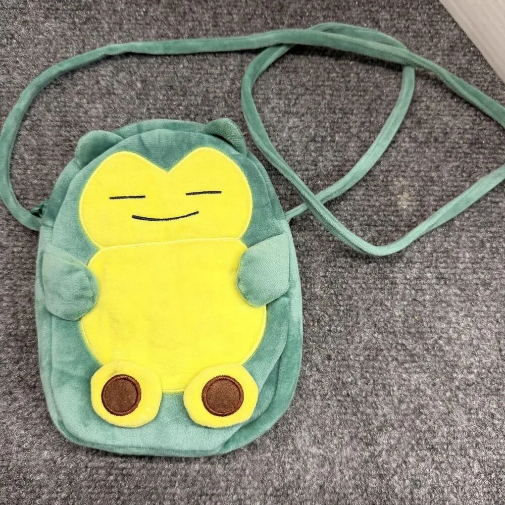 Pokemon Pochette Snorlax Strap Shoulder Bag Plush Pouch Stuffed